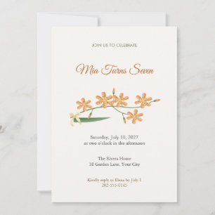 Invitación de cumpleaños para niños Leopard Lily
