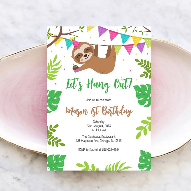 Invitación de cumpleaños para niños Let's Hang Out (Subido por el creador)
