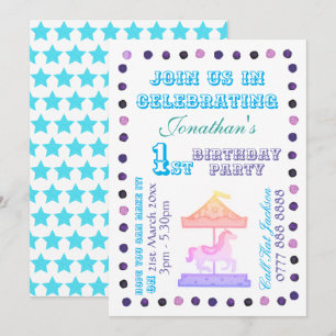Invitación de cumpleaños para niños/niñas - Tema C