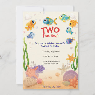 Invitación de cumpleaños para niños pequeños Dos a