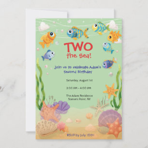 Invitación de cumpleaños para niños pequeños Dos a