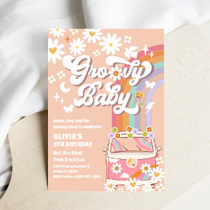 Invitación de cumpleaños para niños retro genial