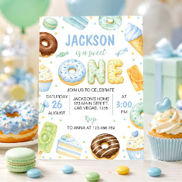 Invitación de cumpleaños para niños Sweet One Donu