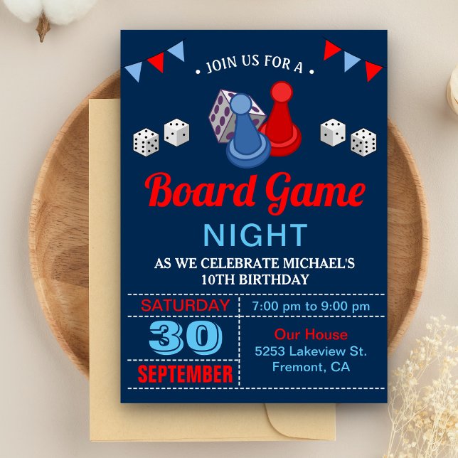 Invitación de cumpleaños para noche de juegos de m (Subido por el creador)
