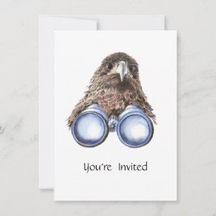 Invitación de cumpleaños para observar aves en los