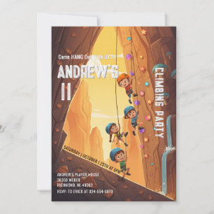 Invitación de cumpleaños para parque de escalada p