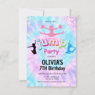 invitación de cumpleaños para parque de trampoline