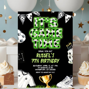 Invitación de cumpleaños para partido de fútbol Ne