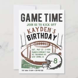 Invitación de cumpleaños para partidos de fútbol
