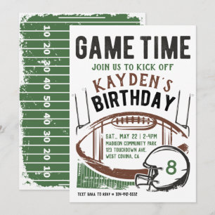 Invitación de cumpleaños para partidos de fútbol