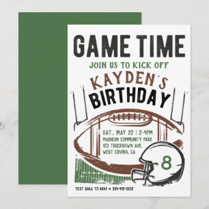 Invitación de cumpleaños para partidos de fútbol