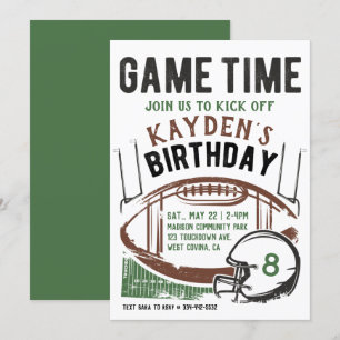 Invitación de cumpleaños para partidos de fútbol