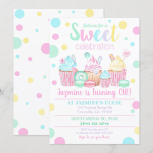 Invitación de cumpleaños para pasteles - Invitació