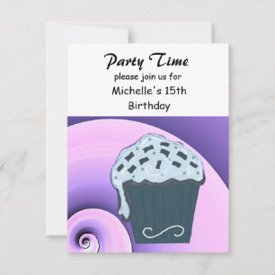 Invitación de cumpleaños para pastelito