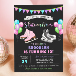 Invitación de cumpleaños para patinaje sobre hielo