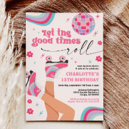 Invitación de cumpleaños para patinar sobre ruedas