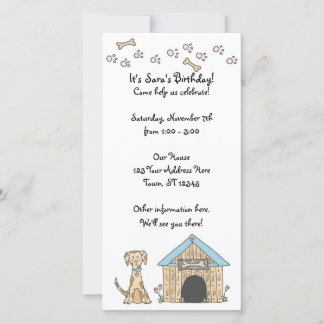 Invitación de cumpleaños para perros