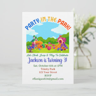 Invitación de cumpleaños para picnic al aire libre
