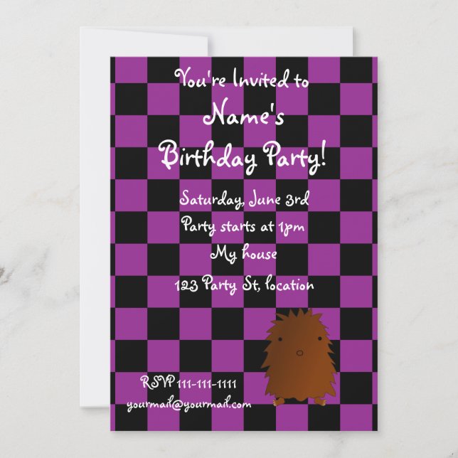 Invitación de cumpleaños para pies de página (Anverso)