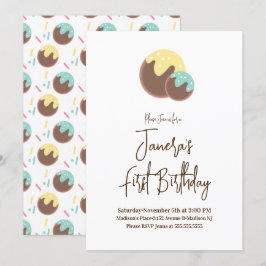 Invitación de cumpleaños para primer cumpleaños co