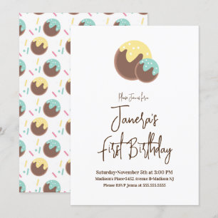 Invitación de cumpleaños para primer cumpleaños co