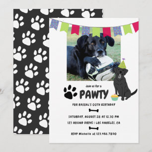 Invitación de cumpleaños para Retriever Labrador N