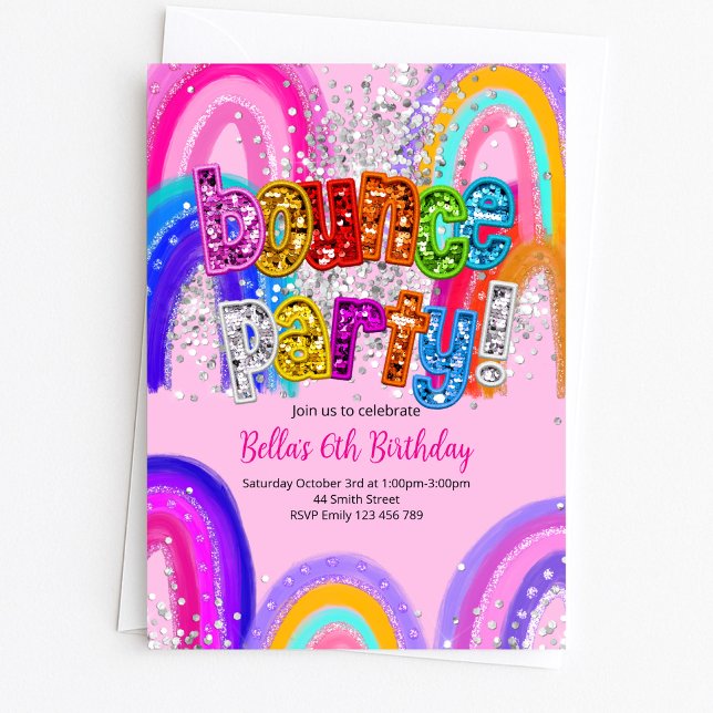Invitación de cumpleaños para saltar en trampolín  (Subido por el creador)