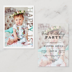 Invitación de cumpleaños para sesión de fotos del