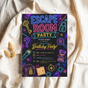 Invitación de cumpleaños para Solve The Mystery Es