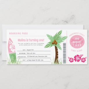 Invitación de cumpleaños para tarjeta de embarque 