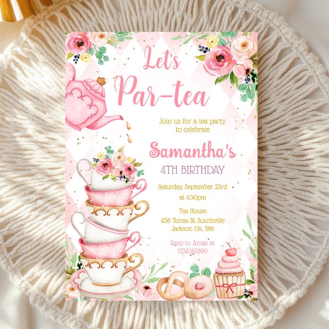 Invitación de cumpleaños para té (Subido por el creador)