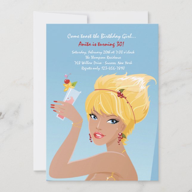 Invitación de cumpleaños para ti (Anverso)
