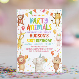 Invitación de Cumpleaños para Todos los Animales F