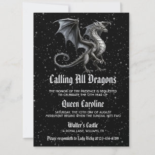 Invitación de cumpleaños para todos los dragones