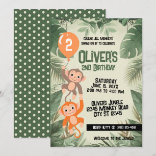 Invitación de cumpleaños para todos los monos 2