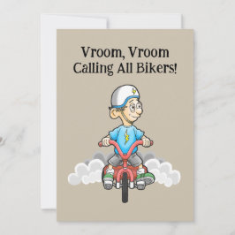 Invitación de cumpleaños para todos los motociclis