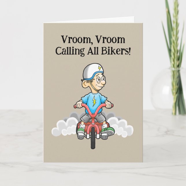 Invitación de cumpleaños para todos los motociclis (Anverso)