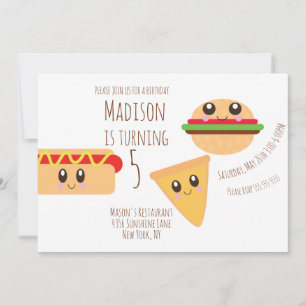 Invitación de cumpleaños para una adorable parrill