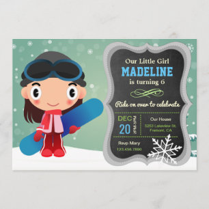 Invitación de cumpleaños para una chica linda con 