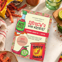 Invitación de cumpleaños para una fiesta de comida