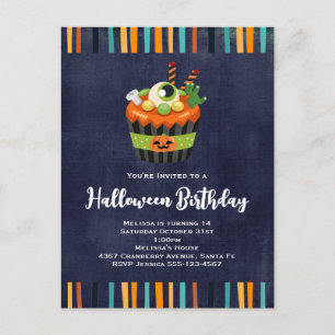 Invitación de cumpleaños para una fiesta de cupcak