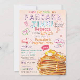Invitación de cumpleaños para una fiesta de panque