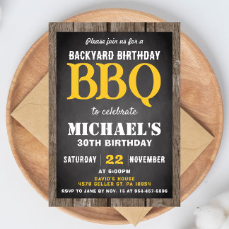 Invitación de Cumpleaños para una Parrillada en el