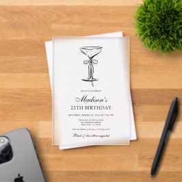Invitación de cumpleaños para una soirée de champá
