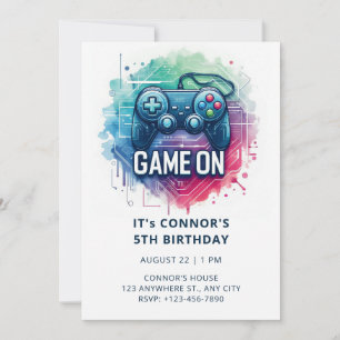 Invitación de cumpleaños para videojuegos