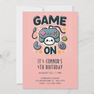 Invitación de cumpleaños para videojuegos