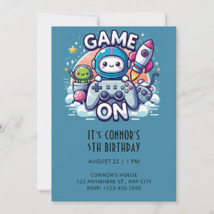 Invitación de cumpleaños para videojuegos