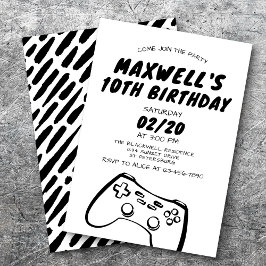 Invitación de cumpleaños para videojuegos