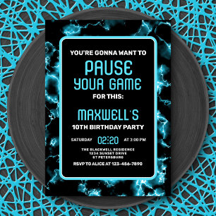 Invitación de cumpleaños para videojuegos