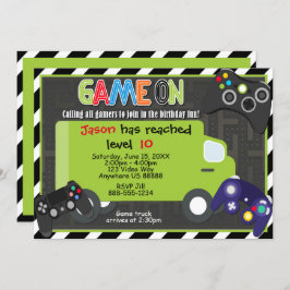 Invitación de cumpleaños para videojuegos de Game